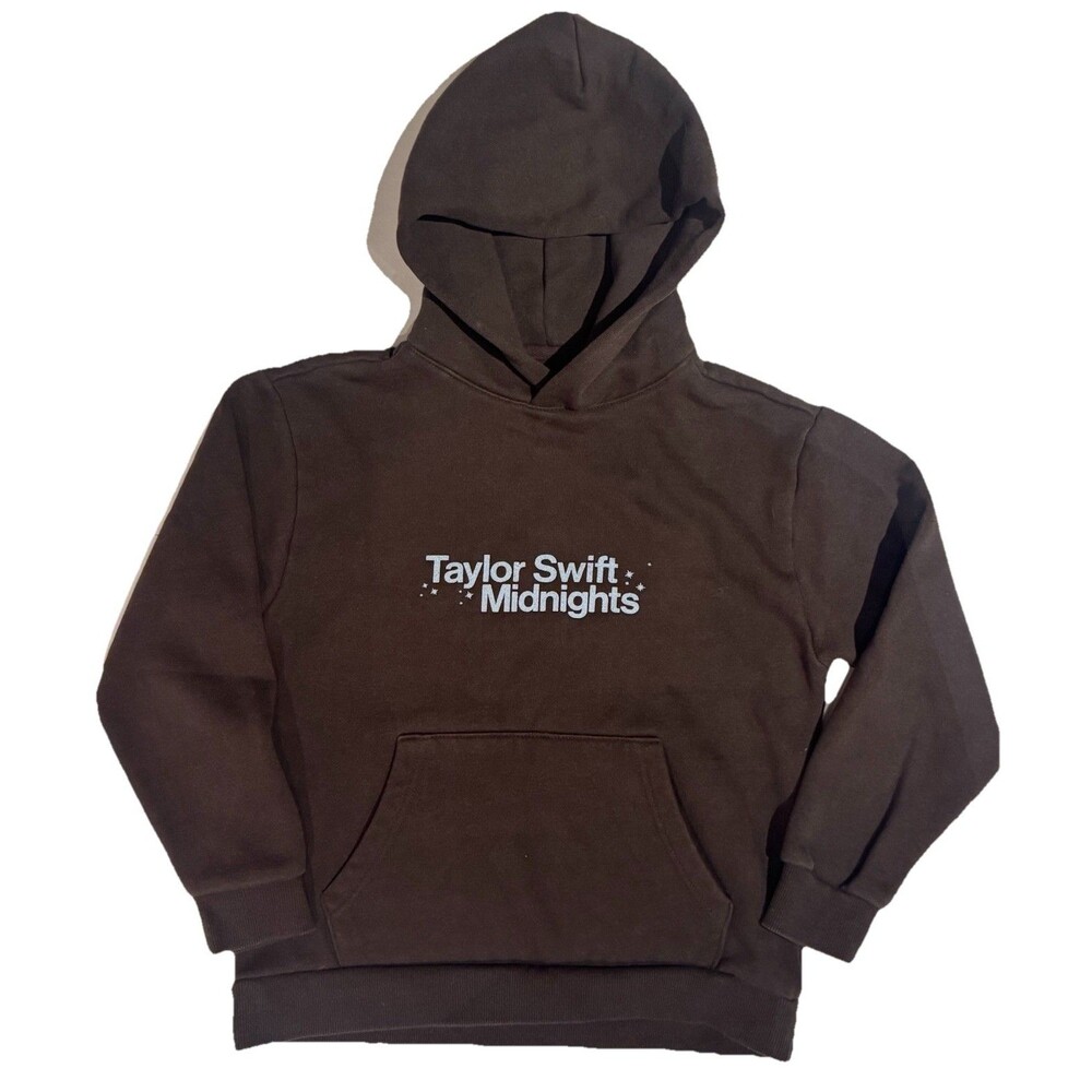 Taylor Swift Midnights Living In A Dream Hoodie Brown Girls Youth Medium 8/10